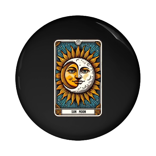 Tarot Card Sun Moon Pin Buttons