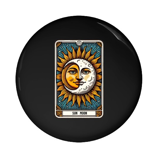 Tarot Card Sun Moon Pin Buttons