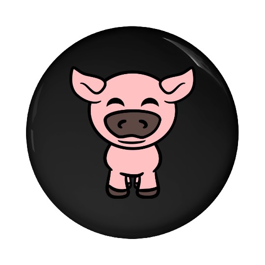 Little cute piggy pig piglet cartoon animal love Pin Buttons