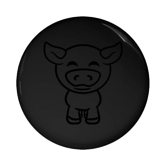 Little cute piggy pig piglet cartoon animal love Pin Buttons