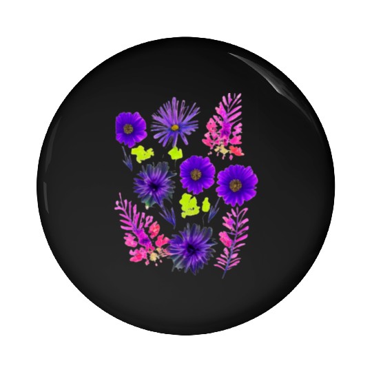 New wildflower t'Pin Buttons