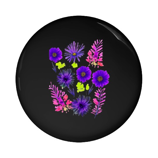 New wildflower t'Pin Buttons
