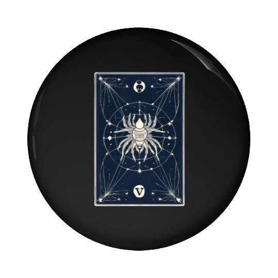 Spider Tarot Card Reader Astrology Occult Pin Buttons