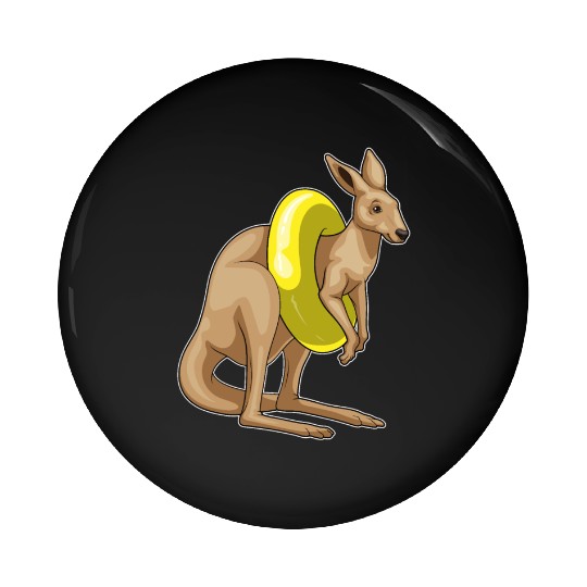 Kangaroo Swimming Swim ring Pin Buttons