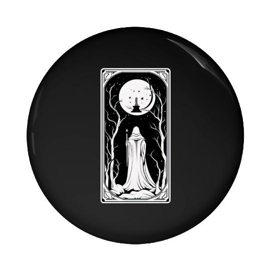 Hermit Tarot Card Astrology Occult Mystical Pin Buttons