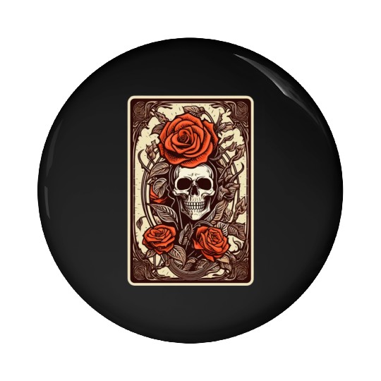 Rose Tarot Card Reader Astrology Occult Pin Buttons