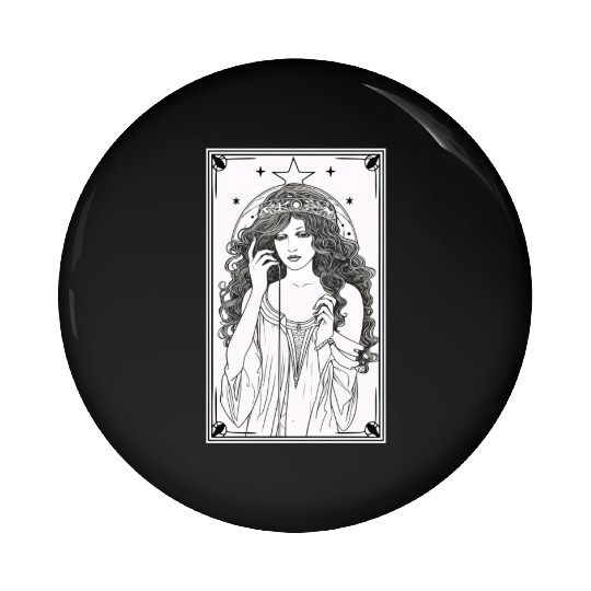 Tarot Card Astrology Occult Mystical Pin Buttons