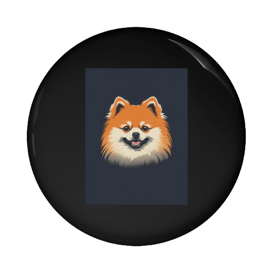 Pomeranian Dog 1 - Japanese Old Vintage Pin Buttons
