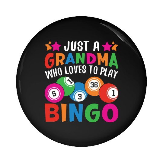 Bingo Grandma Pin Buttons