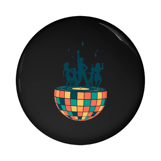 Disco ball - Dancing - Groovy - Clockwork Elements Pin Buttons