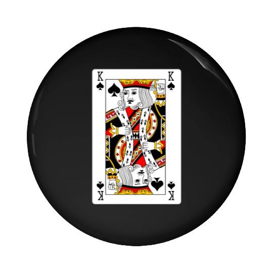 King of Spades Playing Card Pin Buttons