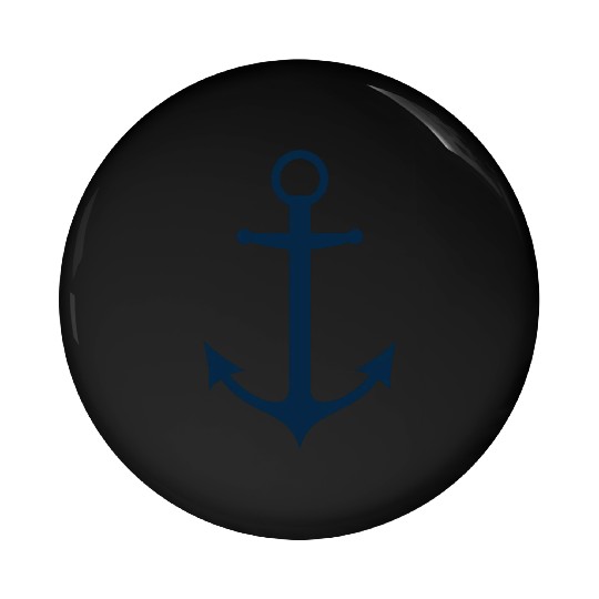 Navy Blue Sailing Boat Anchor Pin Buttons