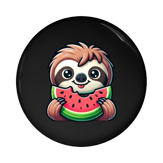 Sloth Summer Fruit Melon Pin Buttons
