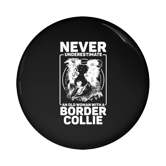 Unique Border Collie Design For Dog Lovers Pin Buttons