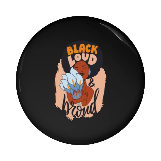 The african women hugging bouquet flowers Pin Buttons