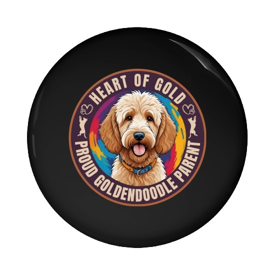 Goldendoodle Pin Buttons