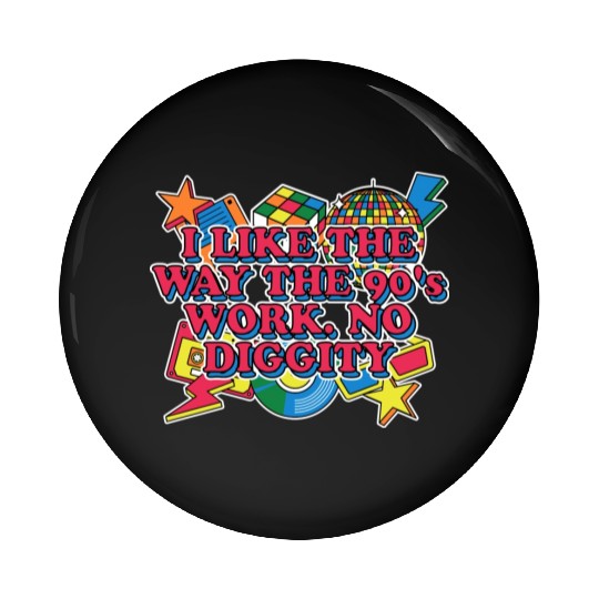 Like the 90s Work Retro 1990 Vintage Music Songs P Pin Buttons