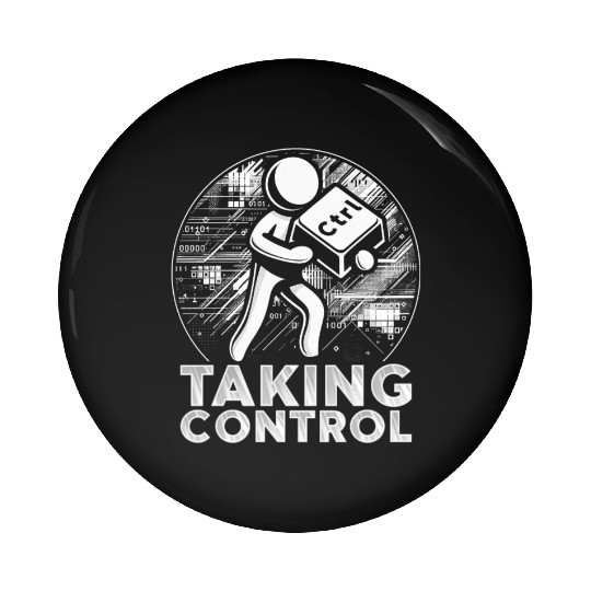 Robotics Engineer Taking Control Pin Buttons