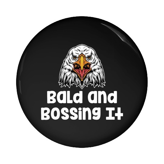 Bald And Bossing It Funny Bearded Hairstylist Pin Buttons