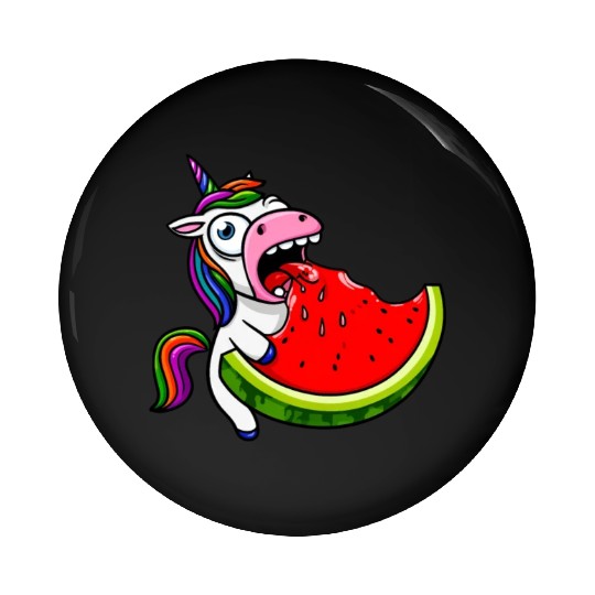 Unicorn Melon Sweet Comic Crazy Funny Quirky Pin Buttons