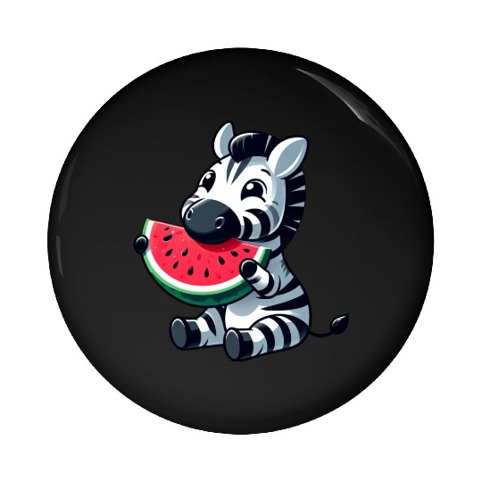 Zebra melon watermelon fruit fruity Pin Buttons