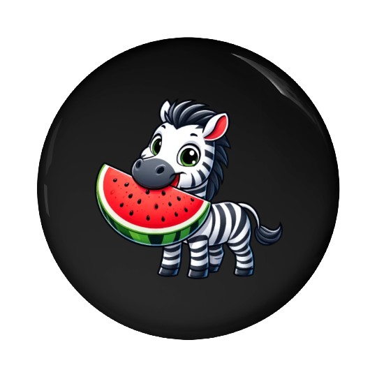 Zebra melon watermelon fruit fruity Pin Buttons