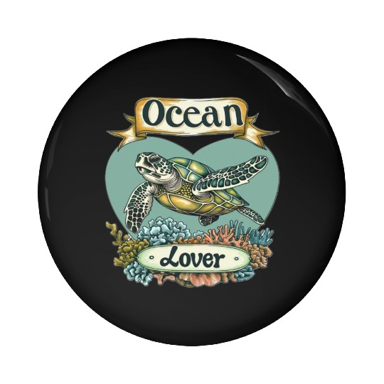 Ocean Lover Sea Turtle Pin Buttons