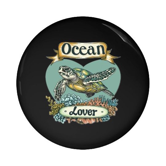 Ocean Lover Sea Turtle Pin Buttons