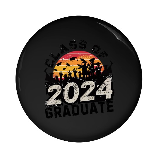 Class Of 2024 Graduation Graduate Pin Buttons