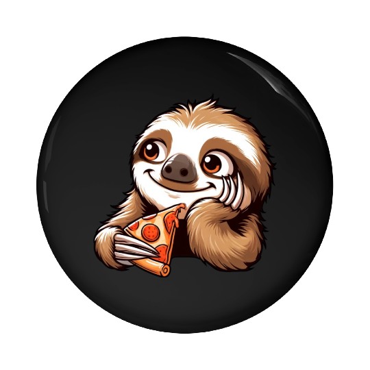 Sloth Pizza Pizza Lover Fast Food Pin Buttons