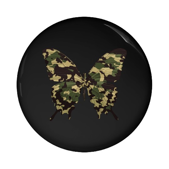 Natural Camouflage Butterfly Pin Buttons
