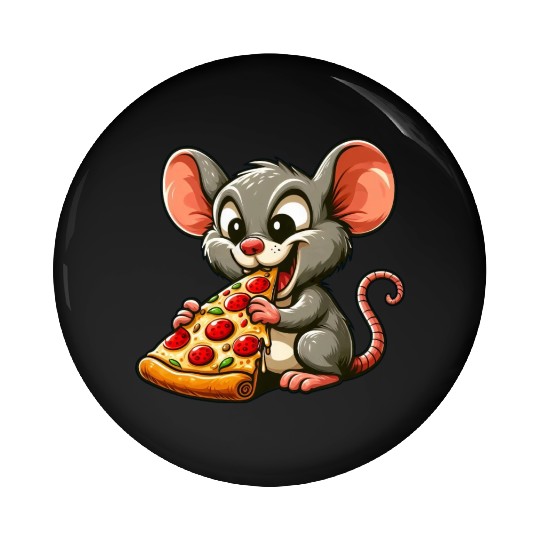 Mouse Rat Popcorn Cinema Movie Fan Pin Buttons