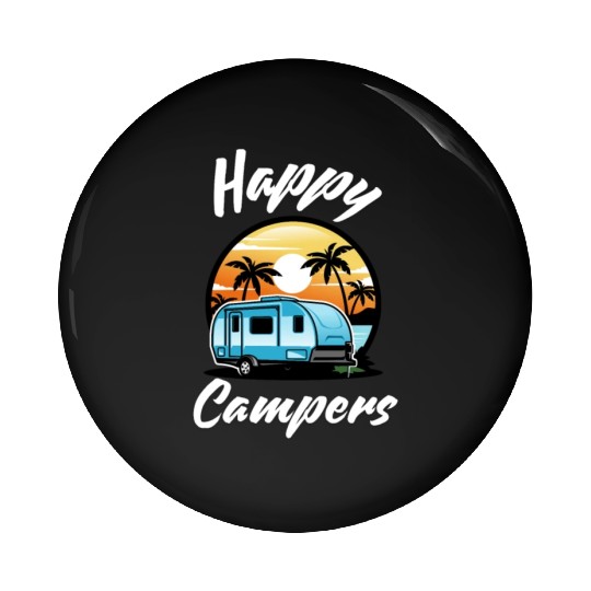 Funny Camping Hiking Lover Present Happy Camper Pin Buttons