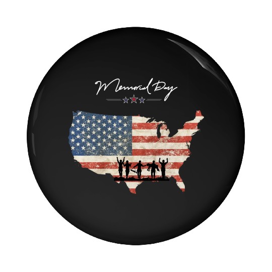 Memorial Day Pin Buttons