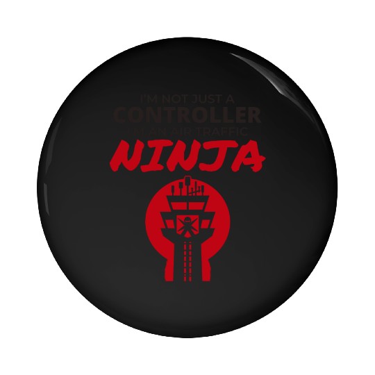 Air Traffic Controller ATC Aviation Ninja Airplane Pin Buttons