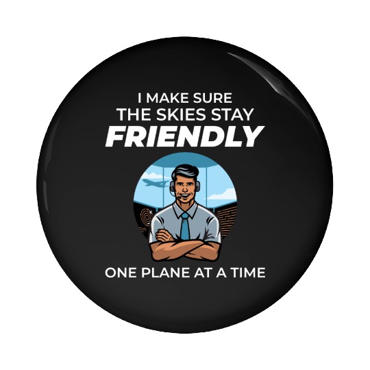 Air Traffic Controller ATC Aviation Humor Airplane Pin Buttons
