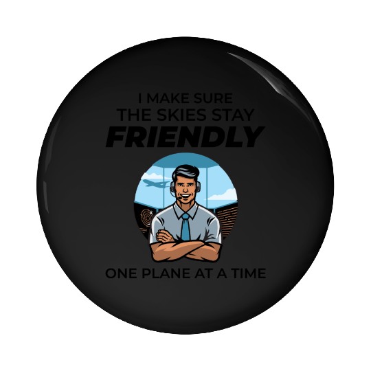 Air Traffic Controller ATC Aviation Humor Airplane Pin Buttons