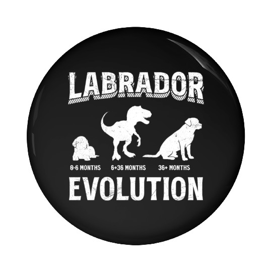 Labrador EVOLUTION Labrador Lovers Funny Pin Buttons