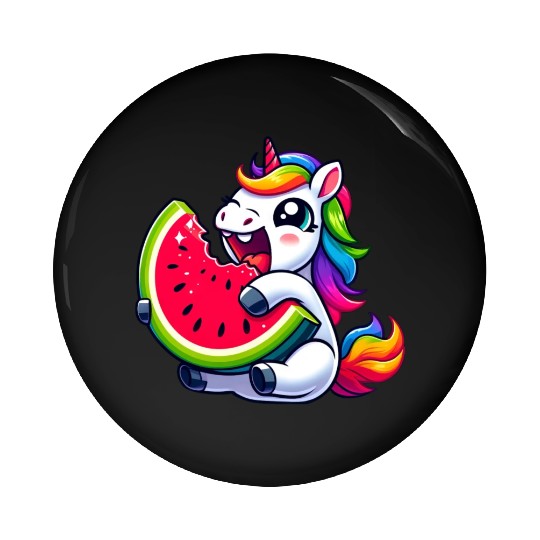 Unicorn Watermelon Summer Design Pin Buttons
