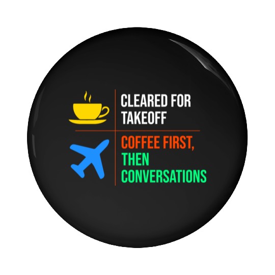 Air Traffic Controller Coffee ATC Aviation Humor Pin Buttons