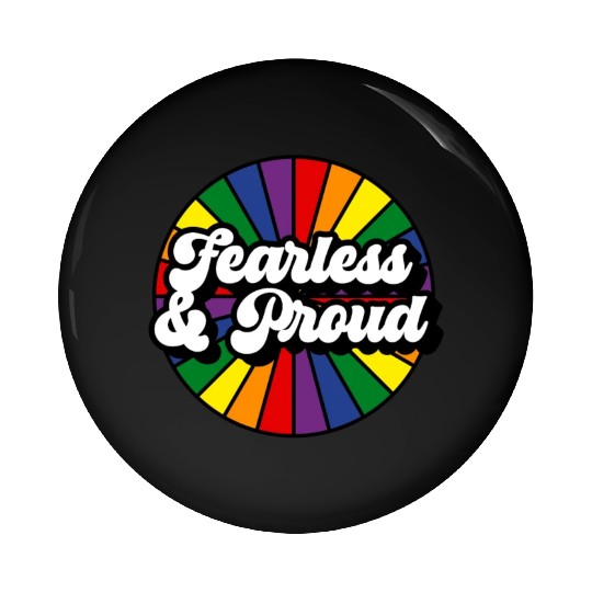 Fearless Proud Pride Rainbow Pin Buttons