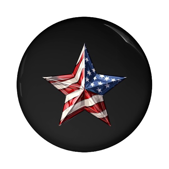 4th Of July, star Pin Buttons