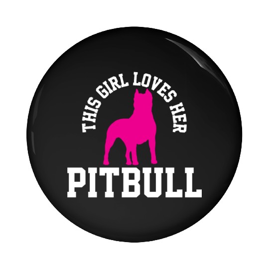 Pitbull Girl Unique Artwork Design Collection Pin Buttons