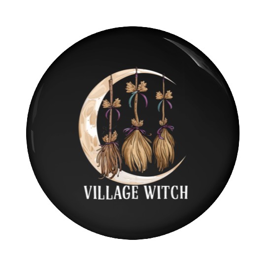Village Witch Gothic Occult Wicca Pagan Nature Pin Buttons