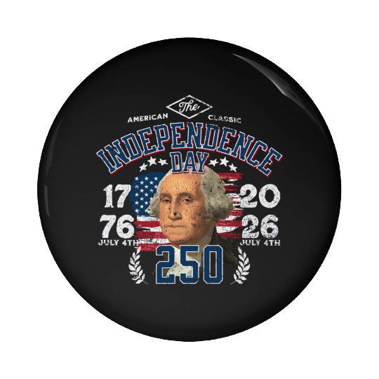 Historical Independence Celebration Design Pin Buttons