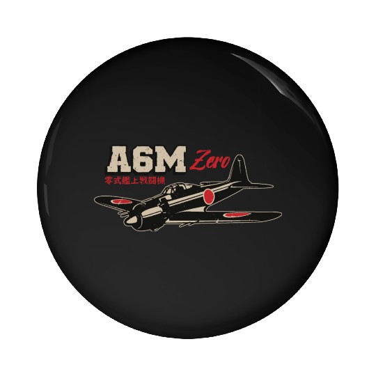 A6M Zero | World War 2 Japanese Plane Vintage Pin Buttons