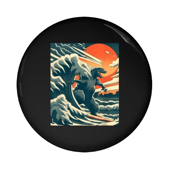 Japanese Monster Kaiju Funny Art Pin Buttons