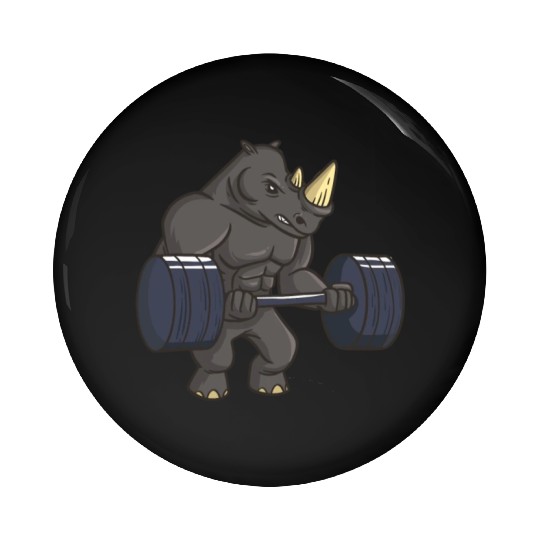 Rhinoceros Powerlifting Weightlifting Gym Rhino Lo Pin Buttons