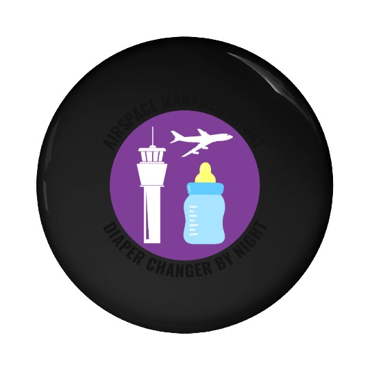 Air Traffic Controller ATC Dad Aviation Humor Pin Buttons