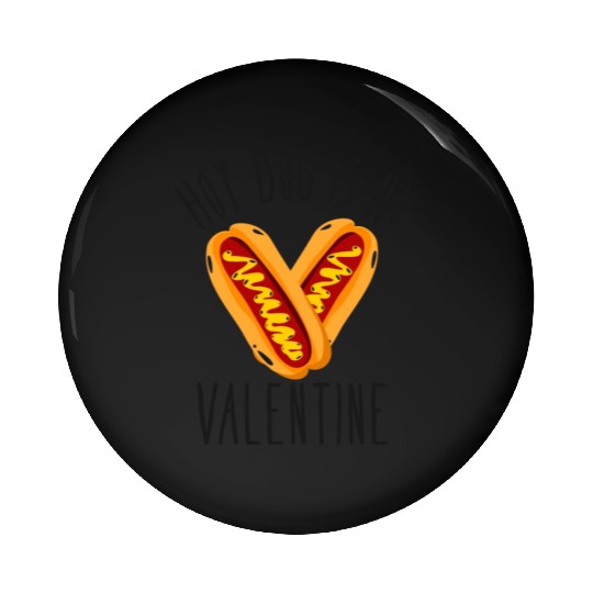 Hot Dog Adult Heart Valentines Day Pin Buttons